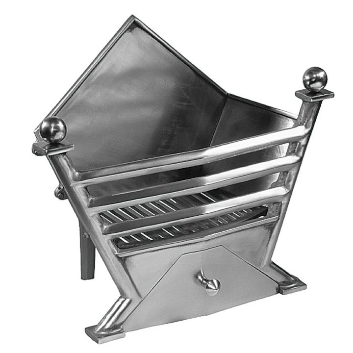 Gallery Art Deco Firebasket - Polished Steel