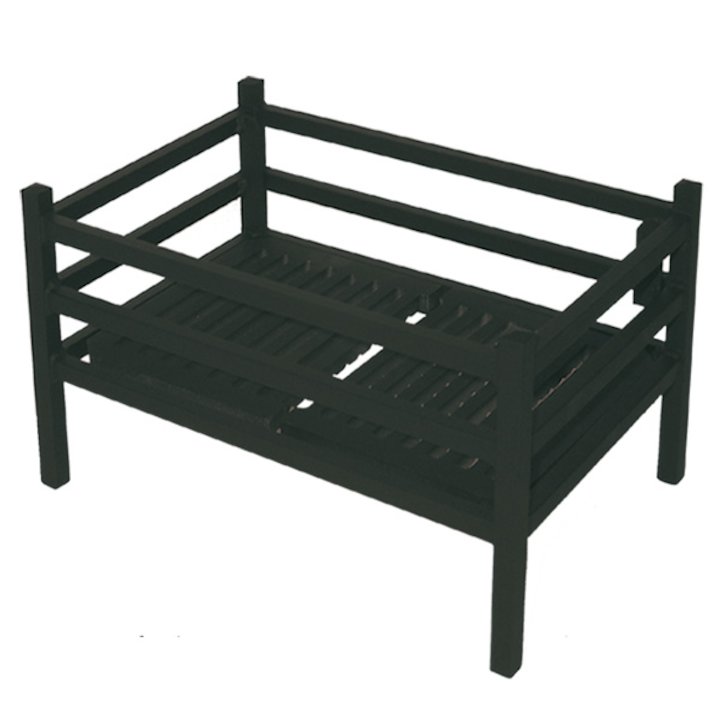 Calfire Popular Standard Solid Fuel Firebasket Black No Finials - Black