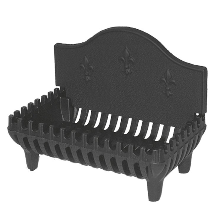 Calfire Cromwell Original Standard Solid Fuel Firebasket Black With Plain Fireback - Black
