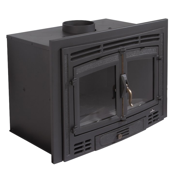Bronpi Madrid Rustico Wood Cassette Fire - Black