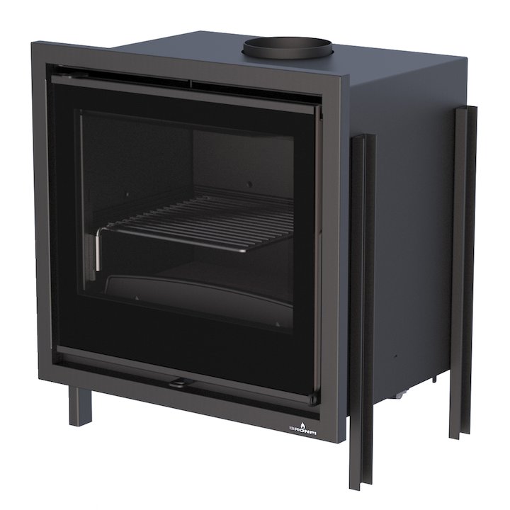 Bronpi Paris 55 Wood Cassette Fire - Black Glass