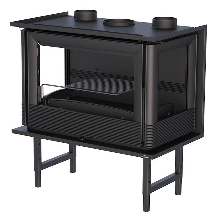 Bronpi Paris 70-3C Wood Cassette Fire - Three Sided - Black