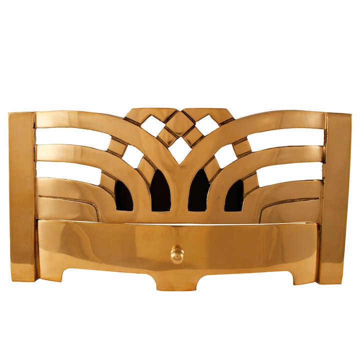 Calfire Tiffany Gas Fire Front/Fret - Brass