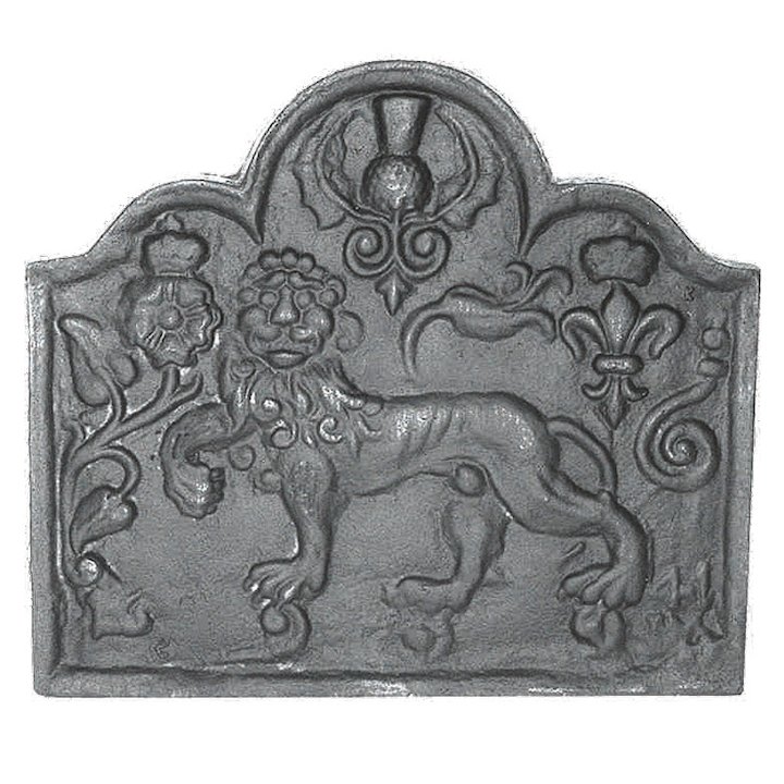 Calfire Laughing Lion Cast Iron Fire Back Plate Fire Backs