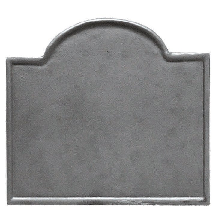Calfire Plain Small Cast-Iron Fire Back Plate - Black