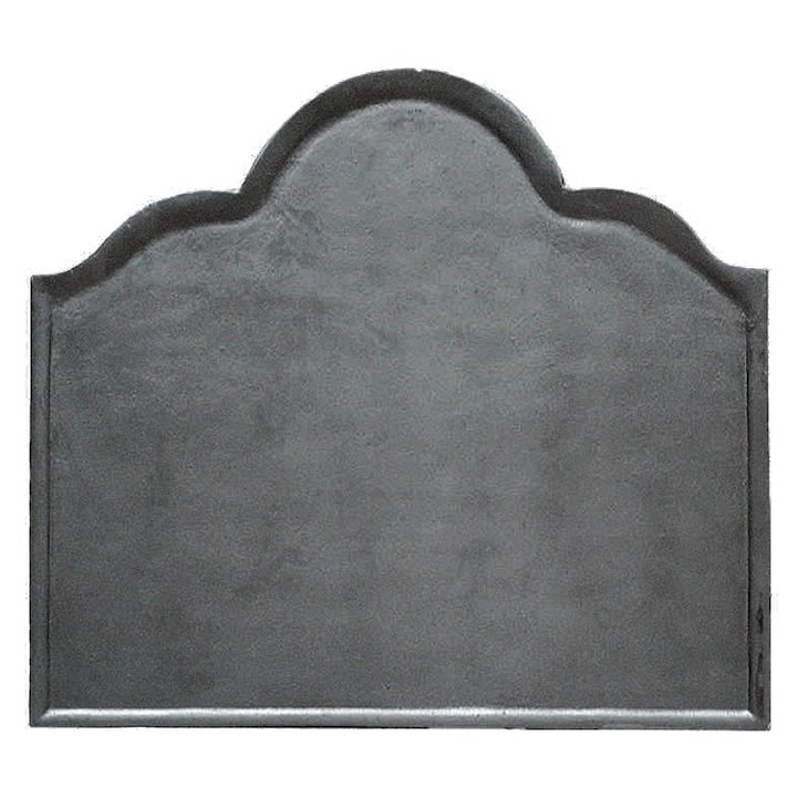 Calfire Plain Large Cast-Iron Fire Back Plate - Black