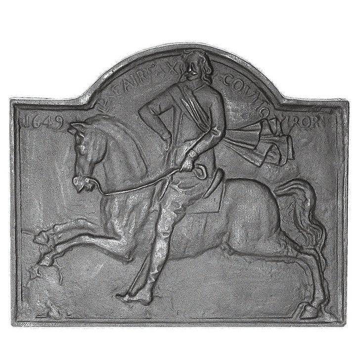Calfire Fairfax Cast-Iron Fire Back Plate - Black