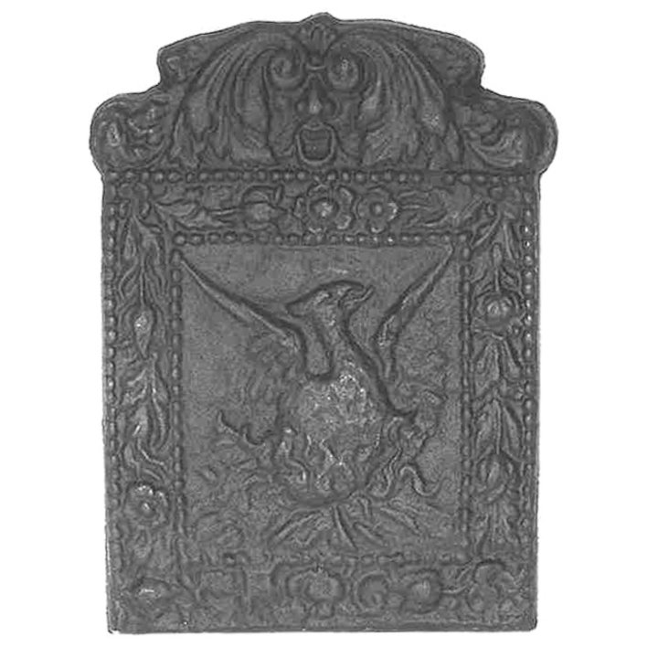 Calfire Phoenix Cast-Iron Fire Back Plate - Black