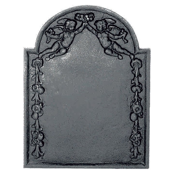 Calfire Two Cherubs Cast Iron Fire Back Plate Fire Backs