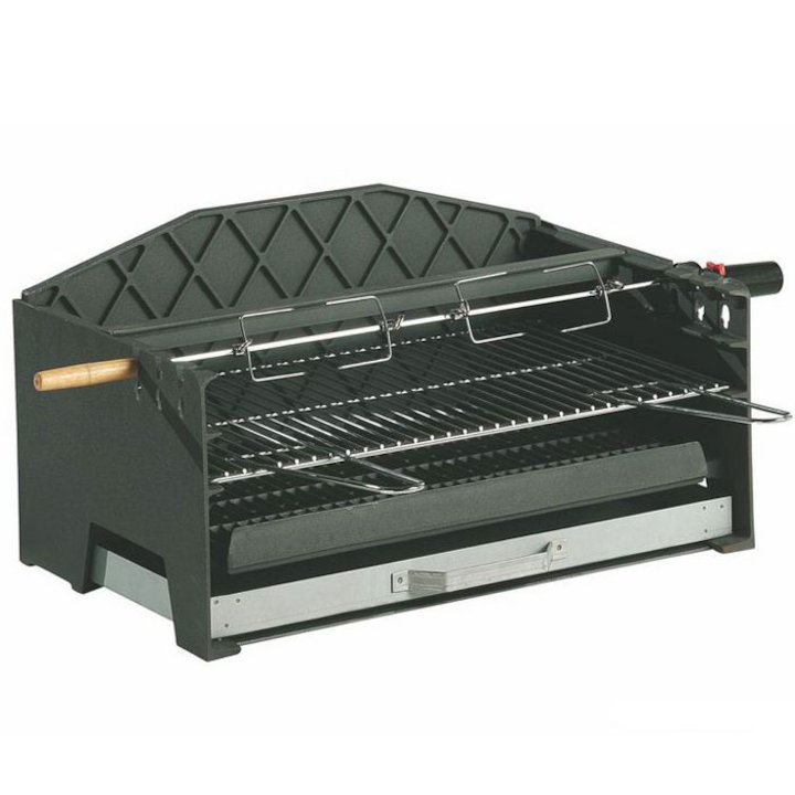 Invicta Alexandrie Cast-Iron Built-In Charcoal BBQ - Black