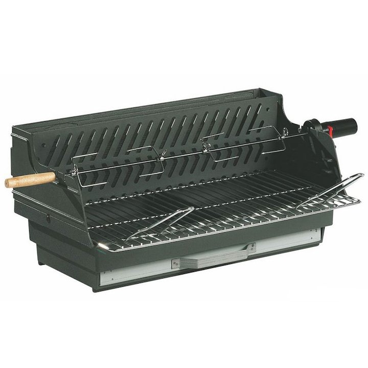 Invicta Louqsor Cast-Iron Built-In Charcoal BBQ - Black