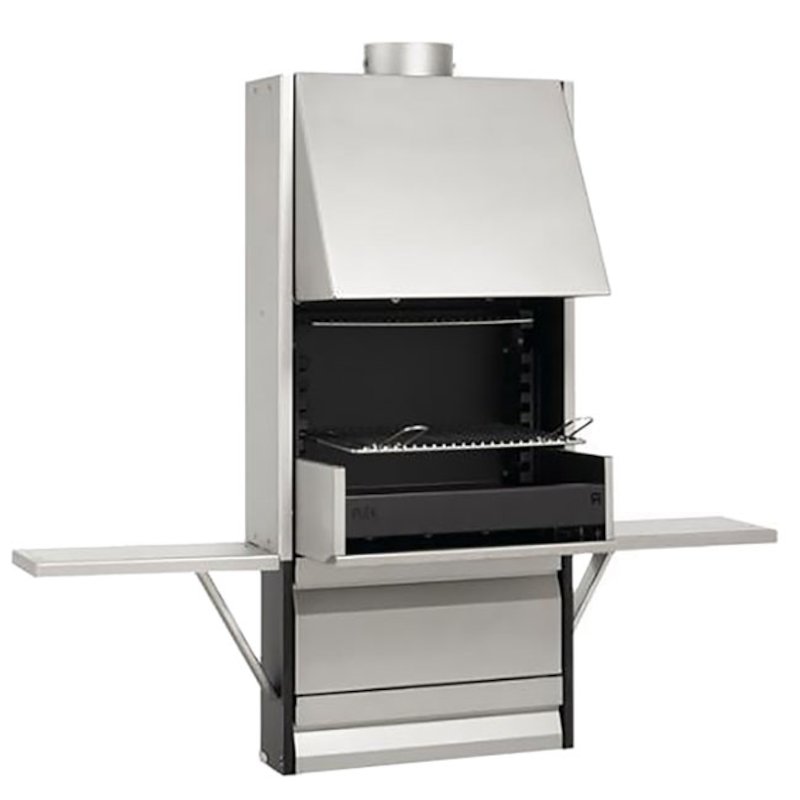 Rocal Plek 66 Wall Mounted Outdoor Charcoal BBQ - Stainless Steel