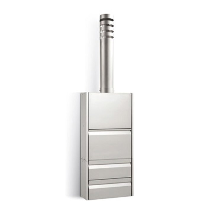 Rocal Plek 66 Wall Mounted Outdoor Charcoal BBQ - Stainless Steel