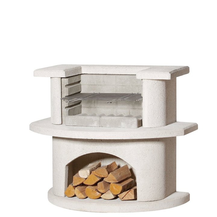 Buschbeck Grillbar Masonry Charcoal BBQ - White