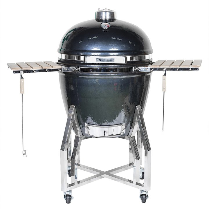 La Hacienda Kamado XL Ceramic BBQ Oven - With Stand - Gun Metal