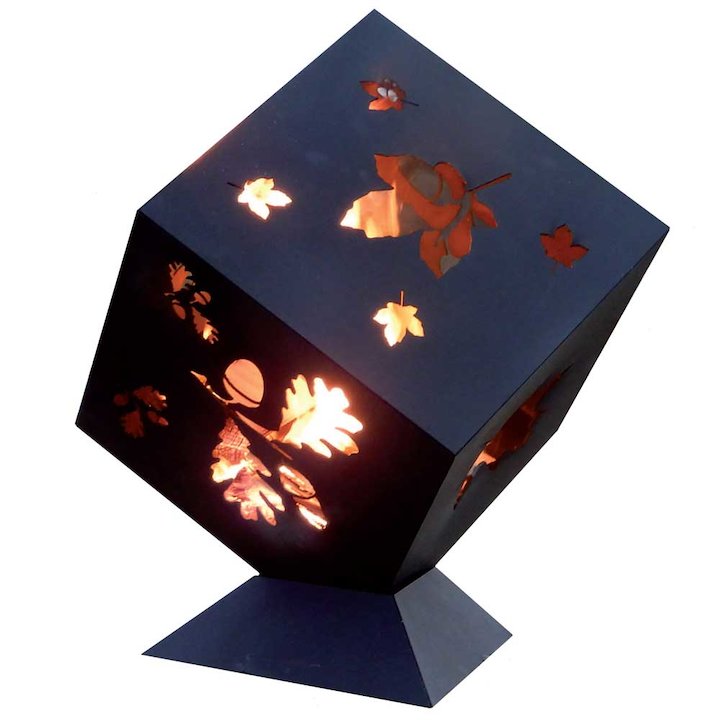 Burley Leaf Firecube Outdoor Firepit - Black
