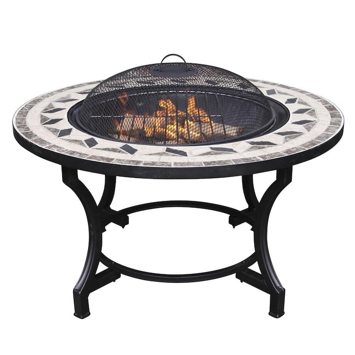 Gardeco Calenta Mosaic Outdoor Firepit - Black