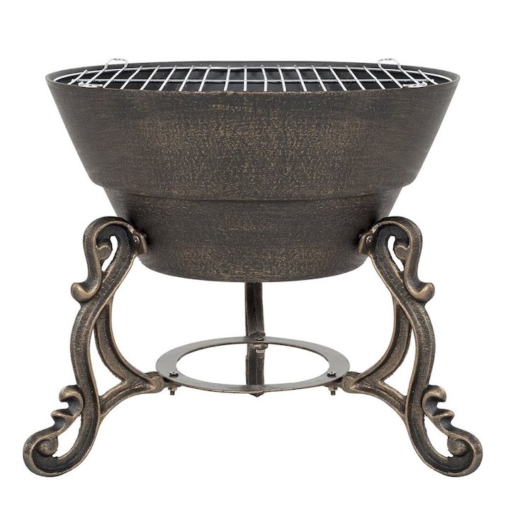 La Hacienda Volta Cast-Iron Outdoor Firepit - Bronze
