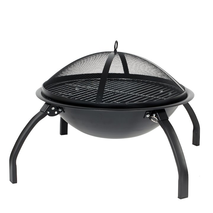 La Hacienda Camping Outdoor Firepit - Black