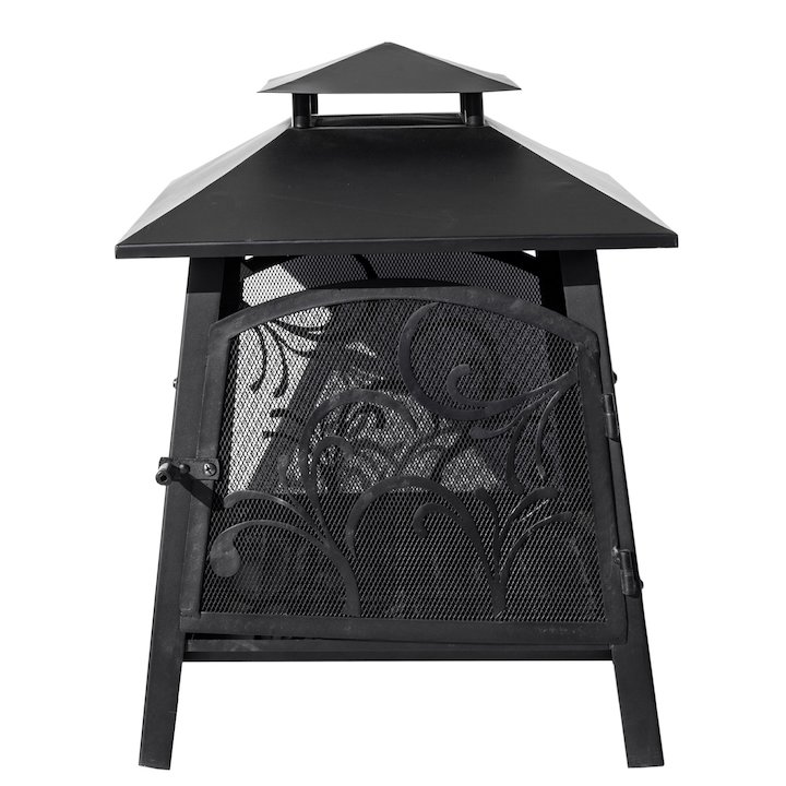 La Hacienda Sakura Outdoor Firepit - Black