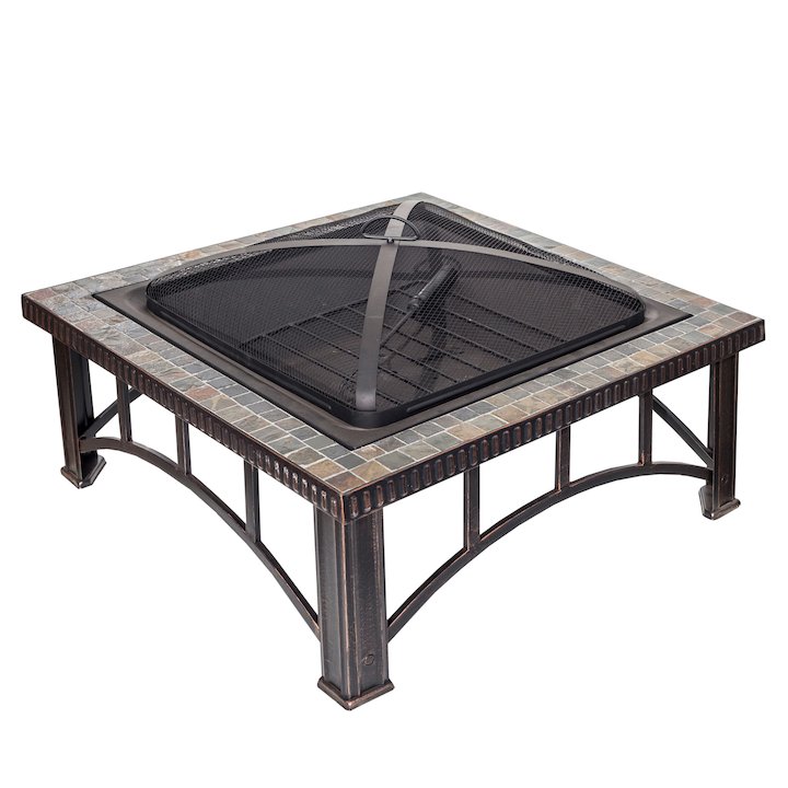 La Hacienda Rimini Mosaic Outdoor Firepit - Black