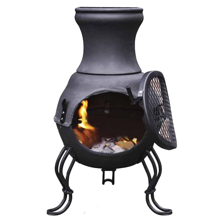 Gardeco Billie Cast-Iron Chiminea - Black