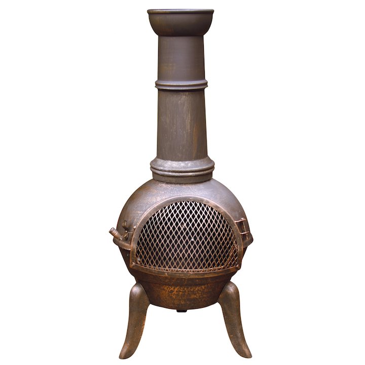 Gardeco Granada 112 Cast-Iron Chiminea - Bronze