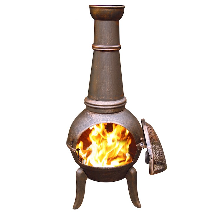 Gardeco Granada 124 Cast-Iron Chiminea - Bronze
