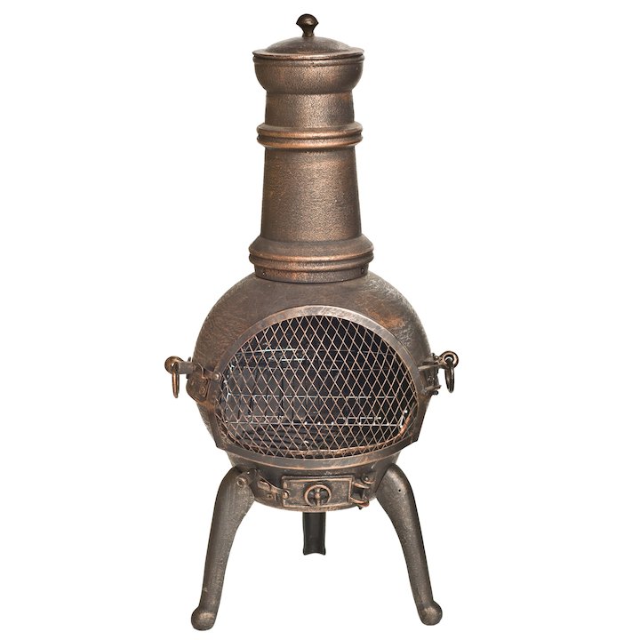 La Hacienda Sierra Medium Cast Iron Chiminea Cast Iron Chimineas