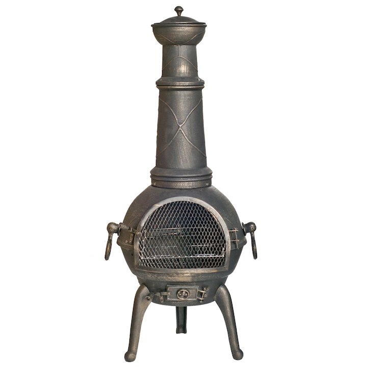 La Hacienda Sierra XL Cast-Iron Chiminea - Bronze