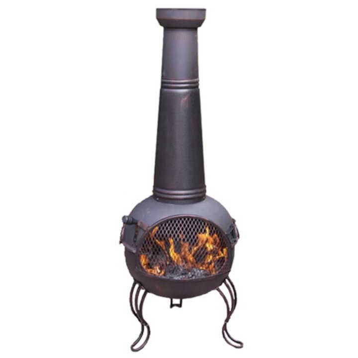 Gardeco Kobie Medium Steel Chiminea - Bronze