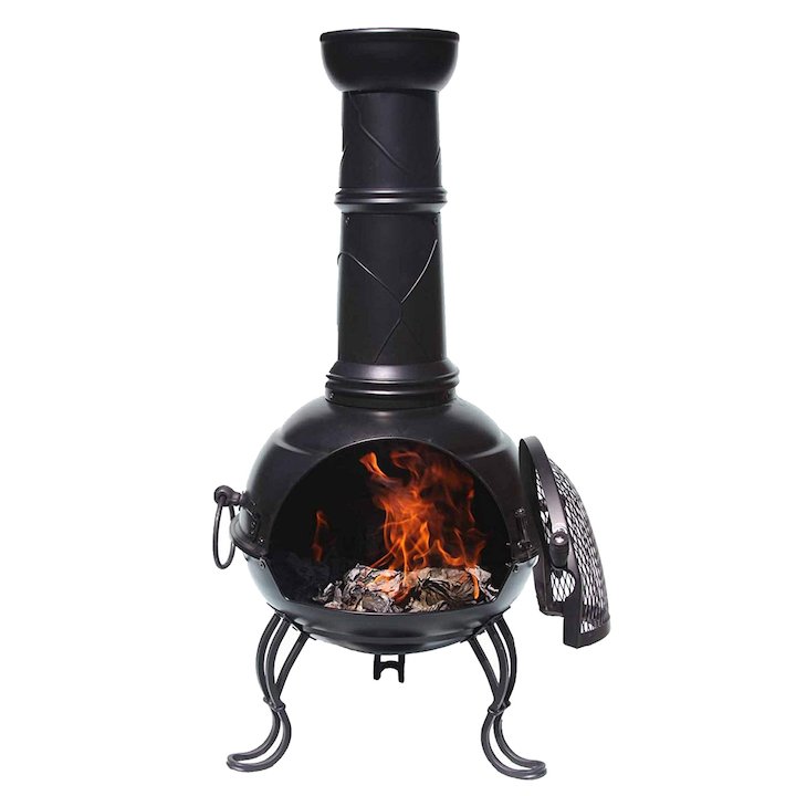 Gardeco Madison Steel Chiminea - Black
