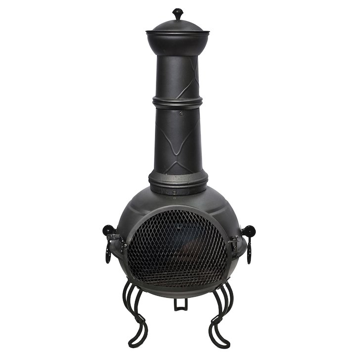 La Hacienda Murcia Large Steel Chiminea - Black
