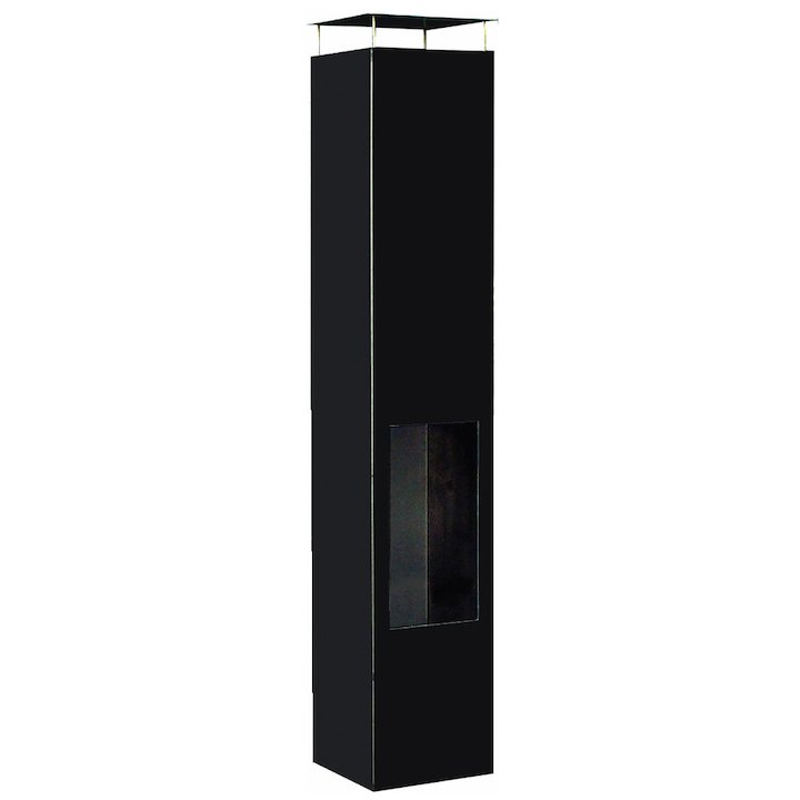 Gardenmaxx Amayo XL Outdoor Modern Chiminea - Black