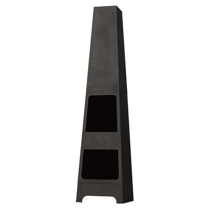 La Hacienda Malmo Outdoor Modern Chiminea - Black