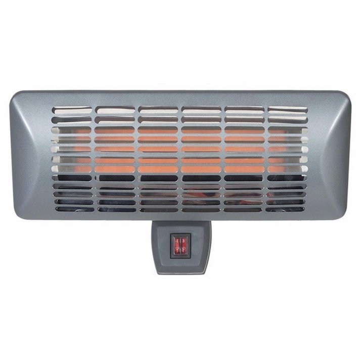 La Hacienda Grey Wall Mounted Quartz 2000W Electric Patio Heater - Grey
