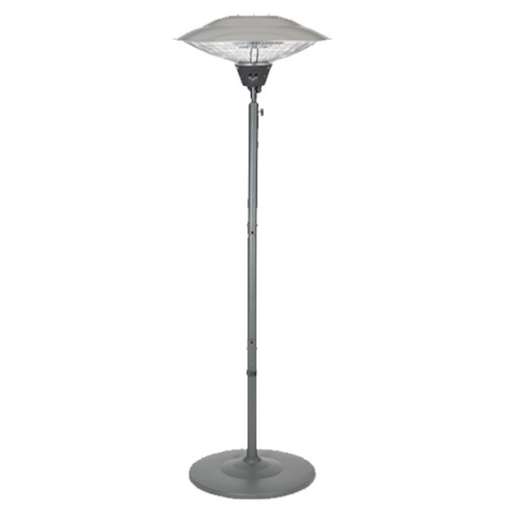 La Hacienda Grey Freestanding Carbon Fibre 1500W Electric Patio Heater - Grey