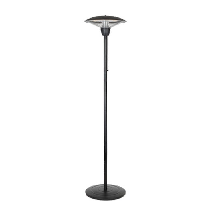 La Hacienda Black Freestanding Halogen 1500W Electric Patio Heater - Black