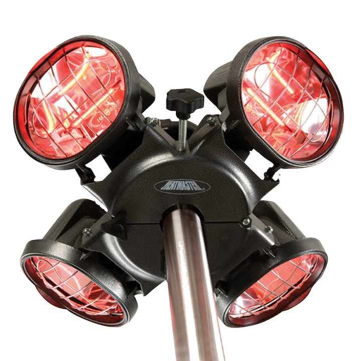 La Hacienda Heatmaster Popular 2000W Parasol Electric Patio Heater - Black