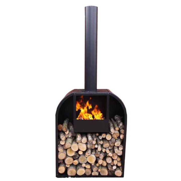 Gardeco Arno XL Outdoor Wood Stove - Black