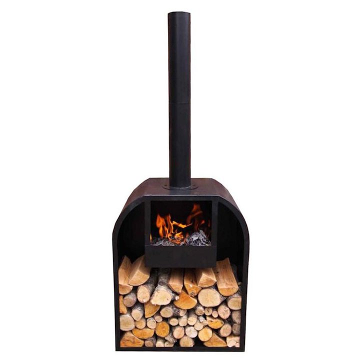 Gardeco Arno Medium Outdoor Wood Stove - Black