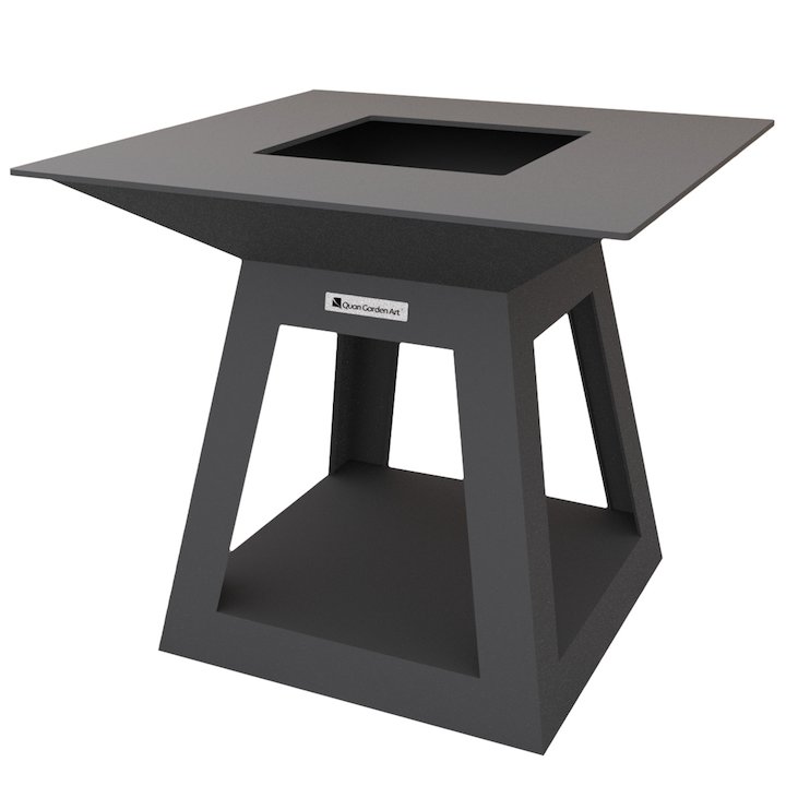 Quan Quadro Premium Air Large Plancha Firepit - Black