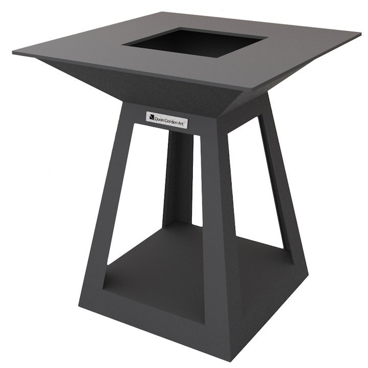 Quan Quadro Premium Air Small Plancha Firepit - Black