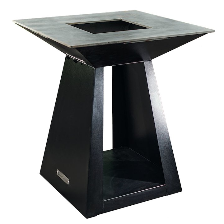 Quan Quadro Basic Medium Plancha Firepit Table - Black