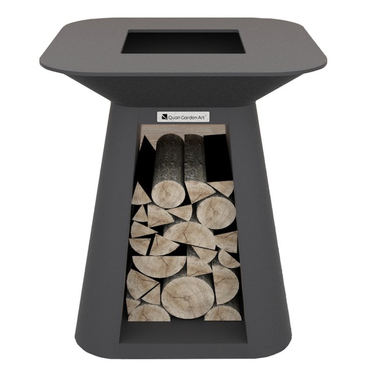 Quan Rondo Premium Small Plancha Firepit - Black