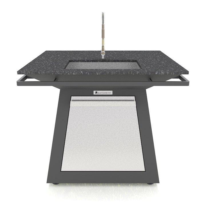 Quan Pro Table - With Sink - Black