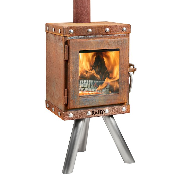 RB73 Piquia 3 Outdoor Wood Stove - Corten Steel