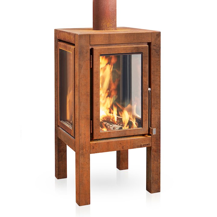 RB73 Quaruba XXL Outdoor Wood Stove - Corten Steel