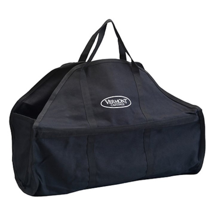 Vermont VC20 Canvas Wood Bag Log Carrier - With Zip - Black