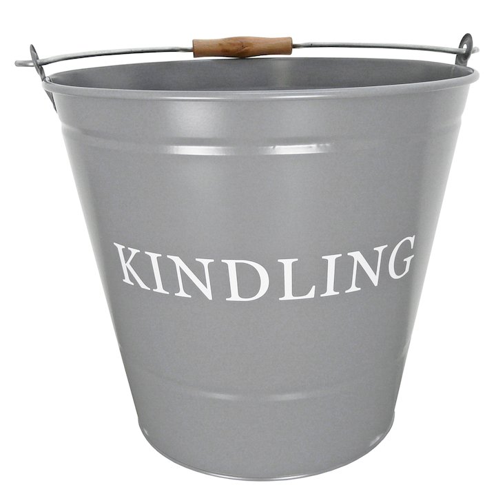 Manor Large Kindling Wood Bucket - Grey